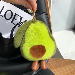 Rex Rabbit Fur avocado Keychain Bag Hangings